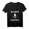 Ich liebe Pupsen Pupsendes Einhorn T-Shirt mit V-Ausschnitt – Lustiges Geschenk für Damen zum Geburtstag, Weihnachten & Ostern