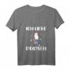 Ich liebe Pupsen Pupsendes Einhorn T-Shirt mit V-Ausschnitt – Lustiges Geschenk für Damen zum Geburtstag, Weihnachten & Ostern