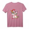 Weihnachtsmütze Kinder Mädchen Weihnachten T-Shirt mit Dabbing Einhorn - Perfektes Nikolaus- und Weihnachtsgeschenk für Kinder, Teenager & Familien