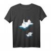 Damen Klimawandel T-Shirt mit Eisbär und Pinguin - Niedliches Tier-Design im V-Ausschnitt für Umwelt- und Tierschutzliebhaberinnen