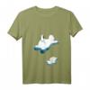 Damen Klimawandel T-Shirt mit Eisbär und Pinguin - Niedliches Tier-Design im V-Ausschnitt für Umwelt- und Tierschutzliebhaberinnen