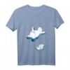 Damen Klimawandel T-Shirt mit Eisbär und Pinguin - Niedliches Tier-Design im V-Ausschnitt für Umwelt- und Tierschutzliebhaberinnen
