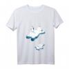 Damen Klimawandel T-Shirt mit Eisbär und Pinguin - Niedliches Tier-Design im V-Ausschnitt für Umwelt- und Tierschutzliebhaberinnen