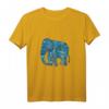 Blaues Elefanten T-Shirt mit indischem Muster – Symbol für Ruhe, Kraft und Unterbewusstsein