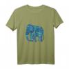 Blaues Elefanten T-Shirt mit indischem Muster – Symbol für Ruhe, Kraft und Unterbewusstsein
