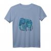 Blaues Elefanten T-Shirt mit indischem Muster – Symbol für Ruhe, Kraft und Unterbewusstsein