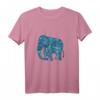 Blaues Elefanten T-Shirt mit indischem Muster – Symbol für Ruhe, Kraft und Unterbewusstsein