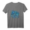Blaues Elefanten T-Shirt mit indischem Muster – Symbol für Ruhe, Kraft und Unterbewusstsein