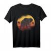 Elefant Sunset Retro Vintage T-Shirt - Stilvolles Tiermotiv für Elefanten Fans, Zoo-Besucher und Tierpfleger