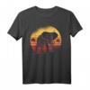 Elefant Sunset Retro Vintage T-Shirt - Stilvolles Tiermotiv für Elefanten Fans, Zoo-Besucher und Tierpfleger