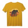 Elefant Sunset Retro Vintage T-Shirt - Stilvolles Tiermotiv für Elefanten Fans, Zoo-Besucher und Tierpfleger