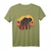Elefant Sunset Retro Vintage T-Shirt - Stilvolles Tiermotiv für Elefanten Fans, Zoo-Besucher und Tierpfleger