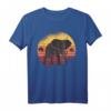 Elefant Sunset Retro Vintage T-Shirt - Stilvolles Tiermotiv für Elefanten Fans, Zoo-Besucher und Tierpfleger