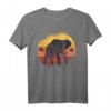 Elefant Sunset Retro Vintage T-Shirt - Stilvolles Tiermotiv für Elefanten Fans, Zoo-Besucher und Tierpfleger