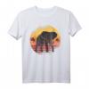 Elefant Sunset Retro Vintage T-Shirt - Stilvolles Tiermotiv für Elefanten Fans, Zoo-Besucher und Tierpfleger