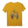 Elefanten mit Bäumen auf Safari in Kenia / Afrika T-Shirt - Farbenfrohes Wildtiere Motiv für Afrika-Fans und Naturliebhaber