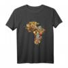 Afrika Löwe & Elefant Karte Big Five Safari T-Shirt – Perfektes Geschenk für Afrika-Liebhaber & Safari-Fans zum Black History Month