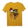 Namibia Afrika Sonnenuntergang T-Shirt mit Wildtieren und Kontinent-Design – Perfekt für Safari- und Naturfans
