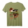 Namibia Afrika Sonnenuntergang T-Shirt mit Wildtieren und Kontinent-Design – Perfekt für Safari- und Naturfans