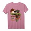 Namibia Afrika Sonnenuntergang T-Shirt mit Wildtieren und Kontinent-Design – Perfekt für Safari- und Naturfans