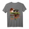Namibia Afrika Sonnenuntergang T-Shirt mit Wildtieren und Kontinent-Design – Perfekt für Safari- und Naturfans