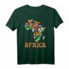 Afrika Karte T-Shirt Landkarte mit Flaggen - Perfektes Geschenk für Afrika-Liebhaber, Reisende & Familienmitglieder