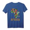 Afrika Karte T-Shirt Landkarte mit Flaggen - Perfektes Geschenk für Afrika-Liebhaber, Reisende & Familienmitglieder