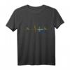 Schweden Elch Jäger Herzschlag EKG Puls T-Shirt - Patriotische Kleidung für Schwedenfans, Jäger & Naturbegeisterte