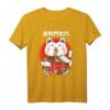 Ramen Maneki Neko Nudelsuppe T-Shirt - Lustiges Anime-Design mit Glückskatze, ideales Geschenk für Japan- und Katzenfans