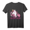 Kinder 4. Geburtstag Mädchen - Pferd & Einhorn Geburtstags T-Shirt für Pferde-Fans und Motto-Partys
