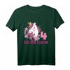 Kinder 4. Geburtstag Mädchen - Pferd & Einhorn Geburtstags T-Shirt für Pferde-Fans und Motto-Partys