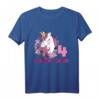 Kinder 4. Geburtstag Mädchen - Pferd & Einhorn Geburtstags T-Shirt für Pferde-Fans und Motto-Partys