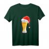 Bier mit Weihnachtsmütze T-Shirt - Lustiges Weihnachtsgeschenk für Bierliebhaber, Brauer & Sauf-Fans