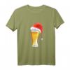 Bier mit Weihnachtsmütze T-Shirt - Lustiges Weihnachtsgeschenk für Bierliebhaber, Brauer & Sauf-Fans