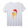 Bier mit Weihnachtsmütze T-Shirt - Lustiges Weihnachtsgeschenk für Bierliebhaber, Brauer & Sauf-Fans