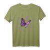 Lila Schmetterling mit Sternen T-Shirt – Buntes Design für Naturliebhaber, Tier- und Blumenfans mit Glitzer