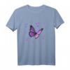 Lila Schmetterling mit Sternen T-Shirt – Buntes Design für Naturliebhaber, Tier- und Blumenfans mit Glitzer