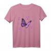 Lila Schmetterling mit Sternen T-Shirt – Buntes Design für Naturliebhaber, Tier- und Blumenfans mit Glitzer