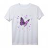 Lila Schmetterling mit Sternen T-Shirt – Buntes Design für Naturliebhaber, Tier- und Blumenfans mit Glitzer
