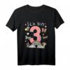 Kinder Mädchen Ich bin 3 Jahre alt Geburtstag T-Shirt mit Schmetterling und Regenbogen – Perfektes Geschenk für den dritten Geburtstag deiner Tochter, Nichte oder Enkelin