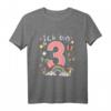 Kinder Mädchen Ich bin 3 Jahre alt Geburtstag T-Shirt mit Schmetterling und Regenbogen – Perfektes Geschenk für den dritten Geburtstag deiner Tochter, Nichte oder Enkelin