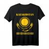 Kasachstan Flagge T-Shirt mit Sonne, Adler & Verzierung – Stolz auf Kasachische Herkunft, ideal für Emigranten & Fans