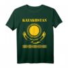 Kasachstan Flagge T-Shirt mit Sonne, Adler & Verzierung – Stolz auf Kasachische Herkunft, ideal für Emigranten & Fans