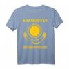 Kasachstan Flagge T-Shirt mit Sonne, Adler & Verzierung – Stolz auf Kasachische Herkunft, ideal für Emigranten & Fans