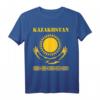Kasachstan Flagge T-Shirt mit Sonne, Adler & Verzierung – Stolz auf Kasachische Herkunft, ideal für Emigranten & Fans