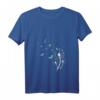 Damen Löwenzahn und Schmetterlinge Design V-Ausschnitt T-Shirt – Niedliches Blumenmuster für Naturliebhaberinnen, perfekt als Geschenk zu Ostern, Geburtstag & Weihnachten