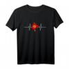 Montenegro Karte mit Herzschlag Vintage Flagge Montenegro T-Shirt - Stolz für Montenegro Fans im Retro-Look