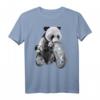 Riesenpanda mit Jungen, die Motorräder fahren T-Shirt – Lustiges Tierdesign für Panda-Enthusiasten und Tierliebhaber