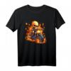 Cooles Fahrrad mit Skelett auf Feuer und Flammen T-Shirt – Perfektes Geschenk für Motorrad-Fans und Biker zu Weihnachten, Geburtstag & 4. Juli