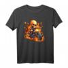 Cooles Fahrrad mit Skelett auf Feuer und Flammen T-Shirt – Perfektes Geschenk für Motorrad-Fans und Biker zu Weihnachten, Geburtstag & 4. Juli